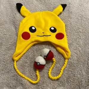 PIKACHU HAT WITH POKE BALLS